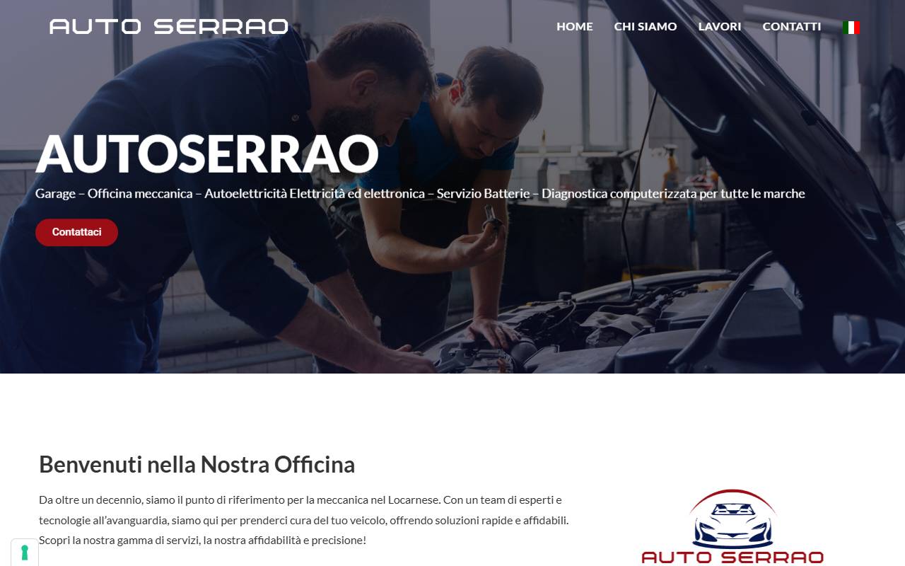 Anteprima del sito: Garage Autoelettricità Serrao Sagl