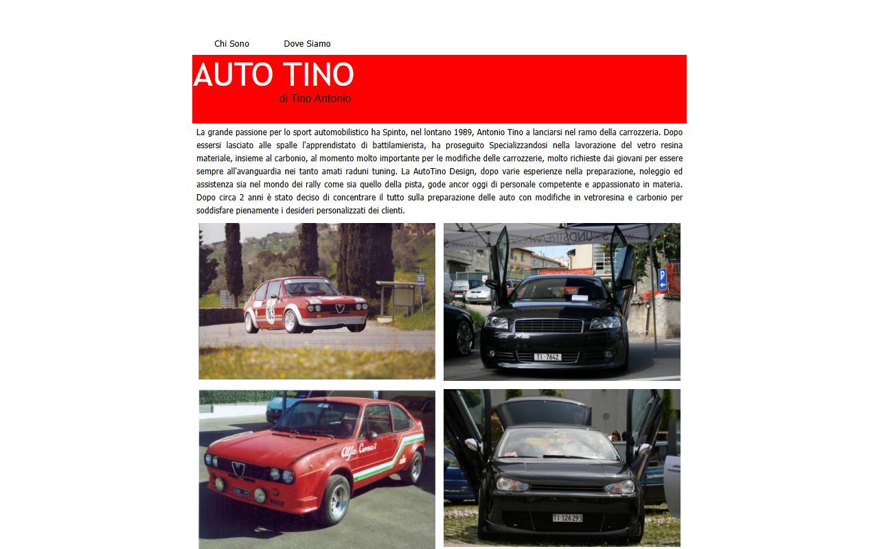 Anteprima del sito: Auto Tino di Antonio Tino