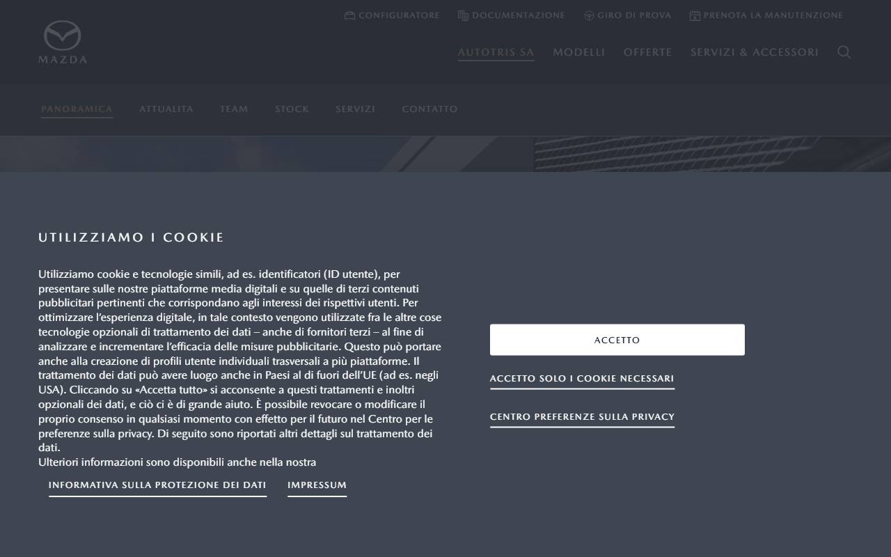 Anteprima del sito: Autotris SA