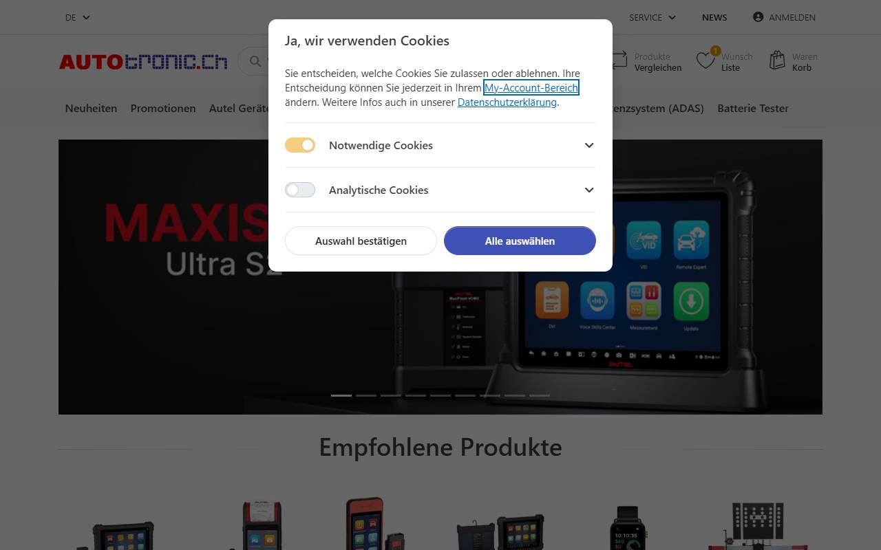 Anteprima del sito: AUTOtronic online SAGL