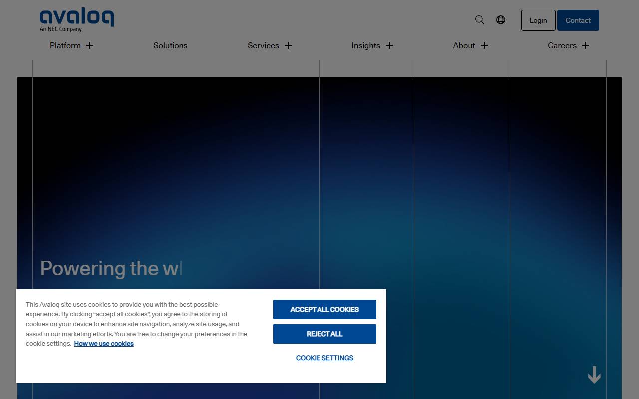 Anteprima del sito: Avaloq Sourcing (Switzerland & Liechtenstein) SA