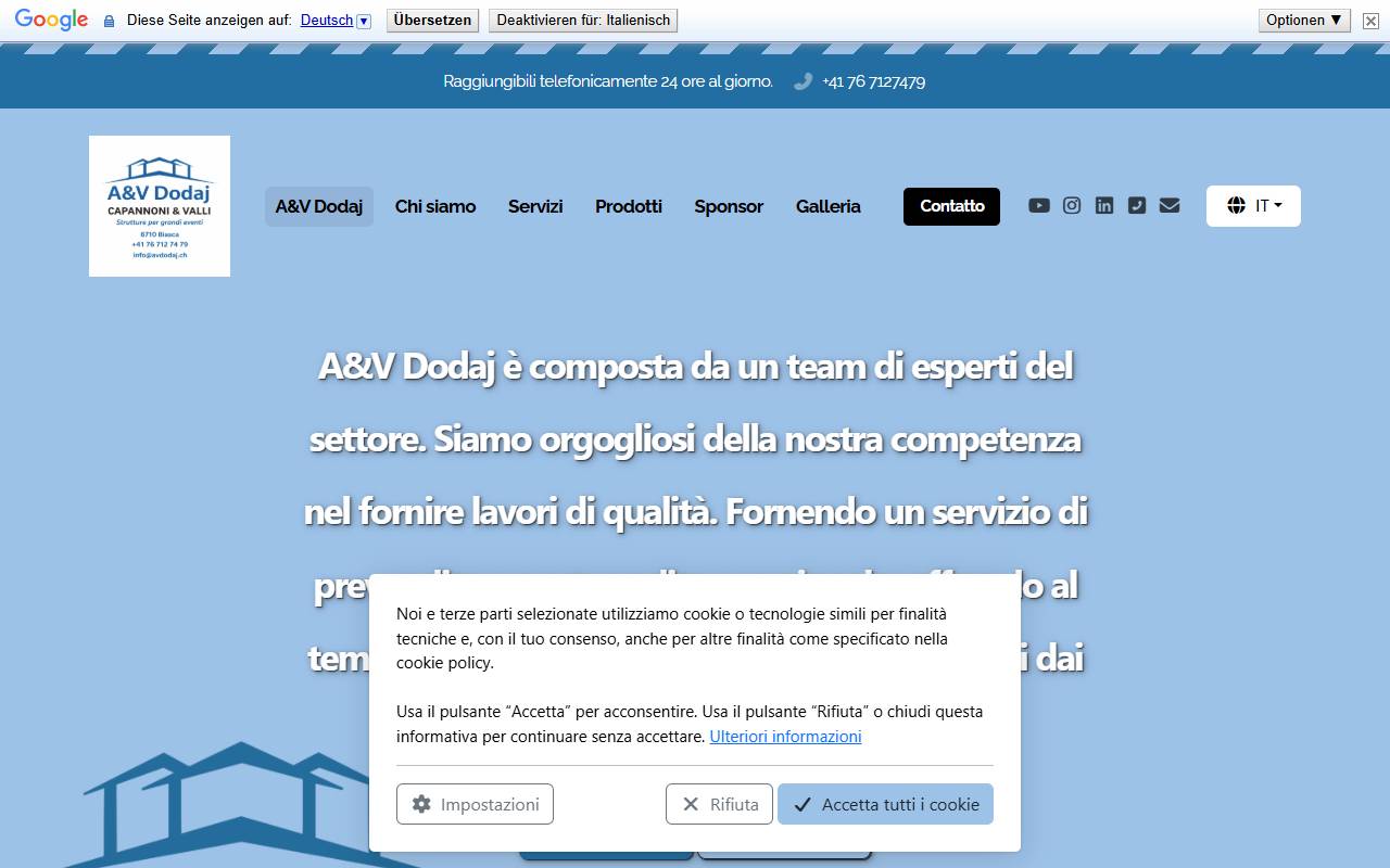 Anteprima del sito: A&V Dodaj