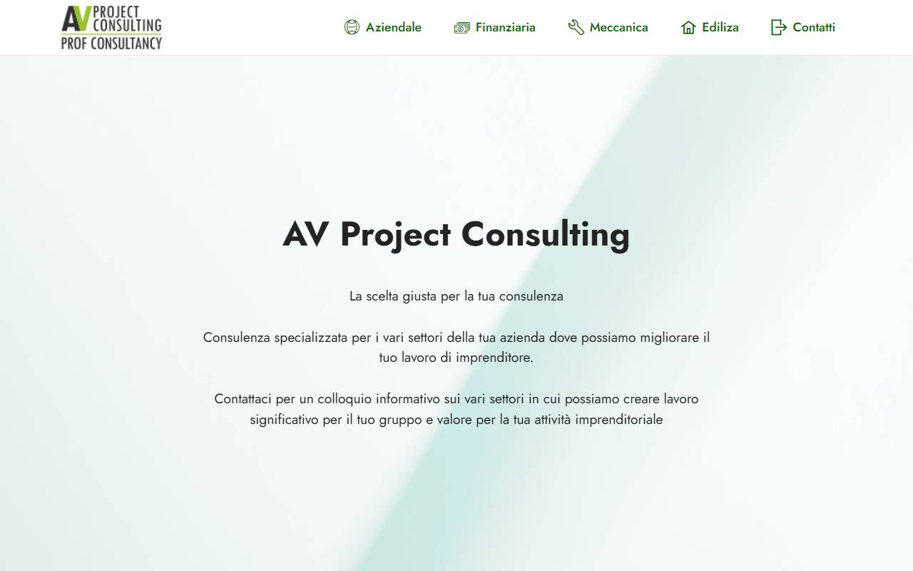 Anteprima del sito: AV Project & Consulting Sagl