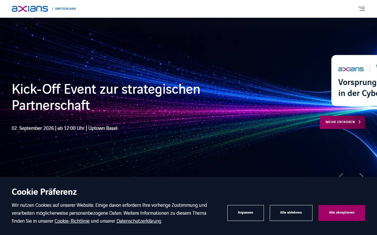 Anteprima del sito: Axians Schweiz AG