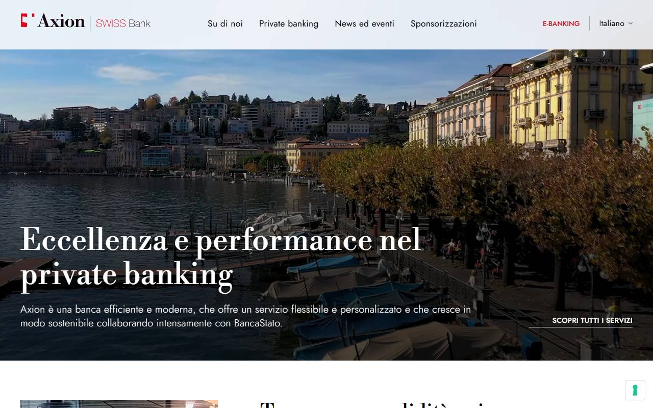 Anteprima del sito: AXION SWISS BANK SA