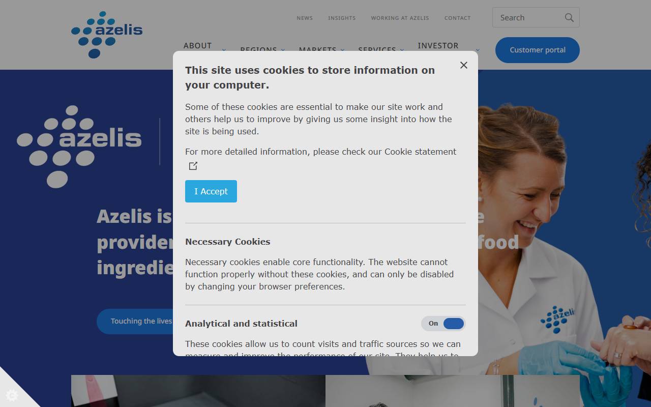 Anteprima del sito: AZELIS ITALIA S.r.l. Milano Succursale di Lugano