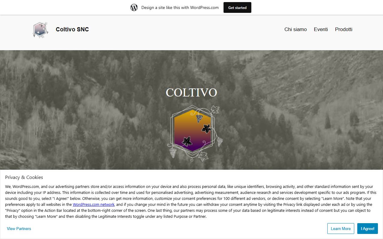 Anteprima del sito: Coltivo SNC