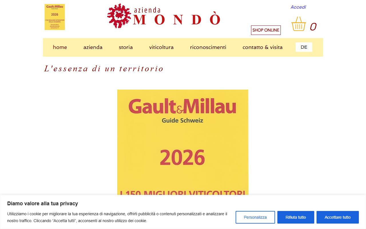 Anteprima del sito: Azienda Mondò di Giorgio Rossi