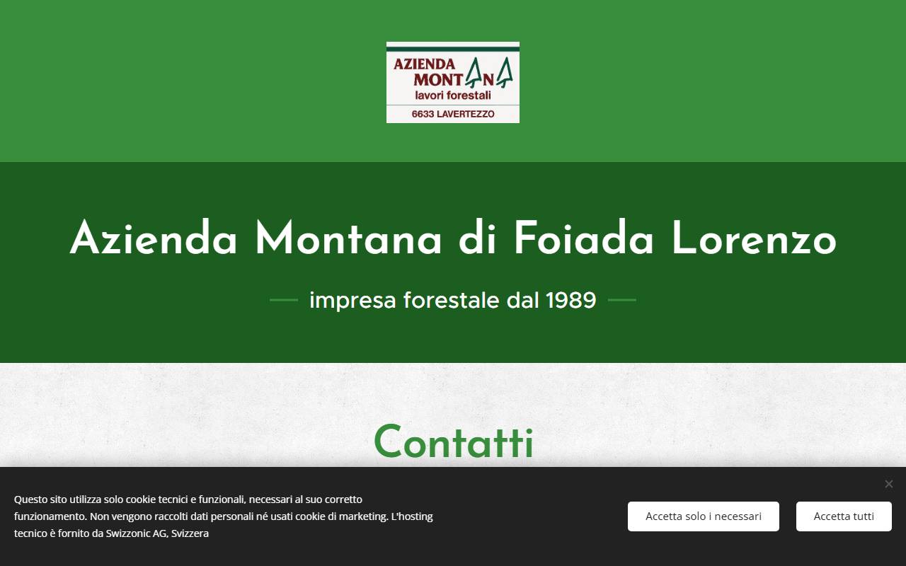 Anteprima del sito: Azienda Montana di Foiada Lorenzo