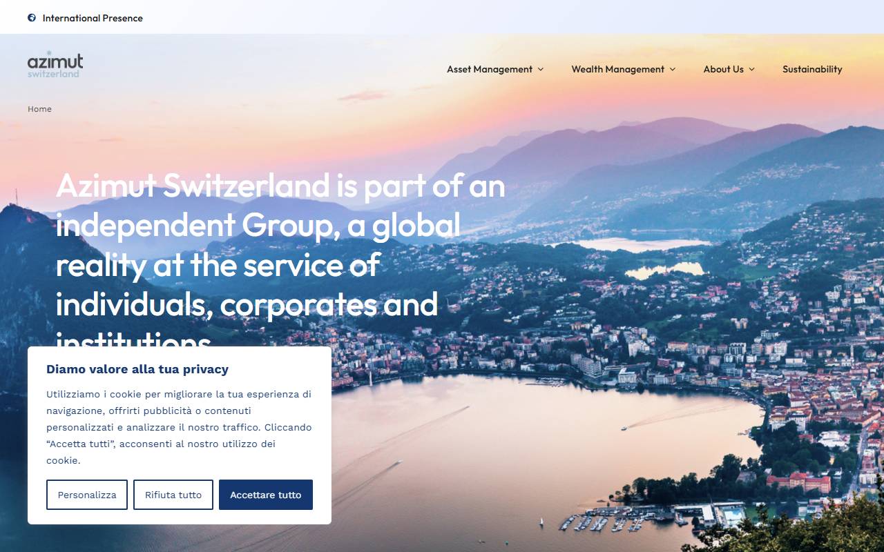 Anteprima del sito: AZIMUT SWITZERLAND SA