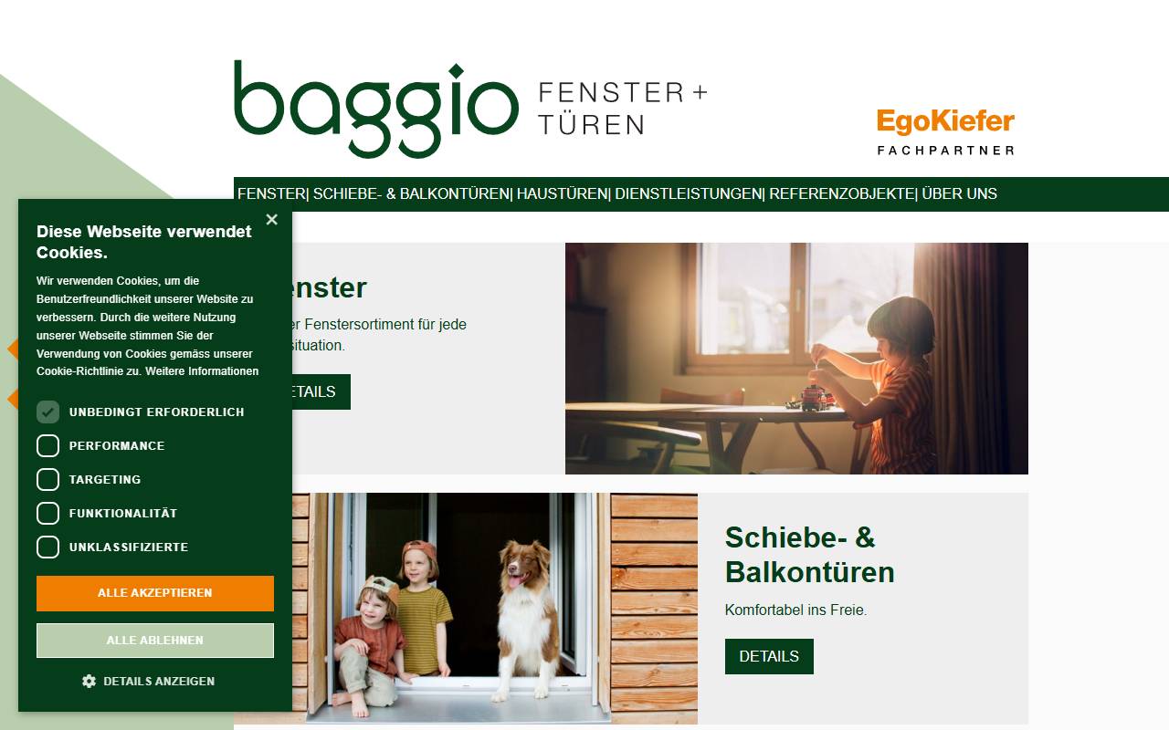 Anteprima del sito: Baggio Sagl