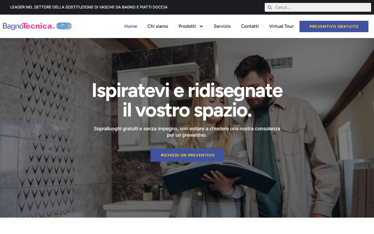 Anteprima del sito: BAGNOTECNICA SA
