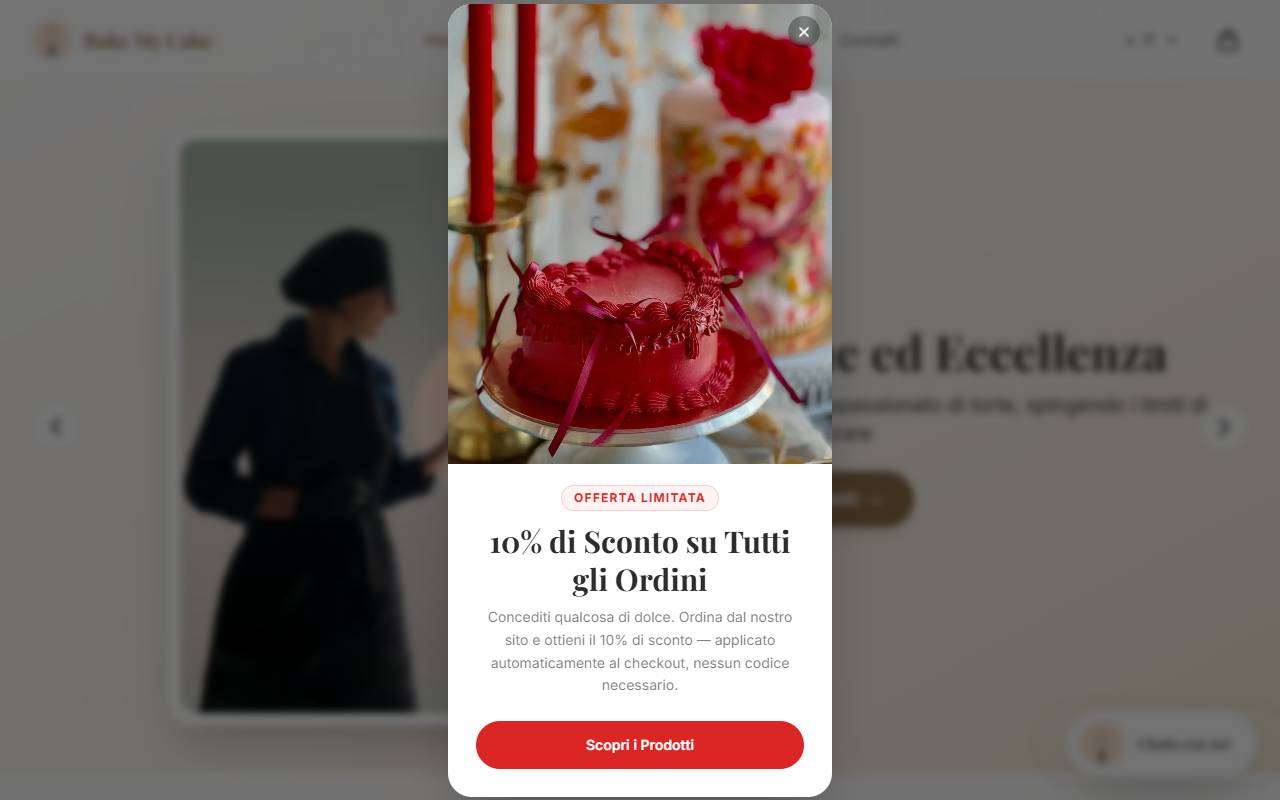 Anteprima del sito: BAKE MY CAKE SAGL