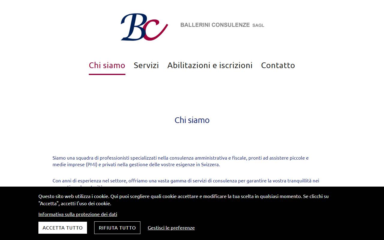 Anteprima del sito: Ballerini Consulenze Sagl
