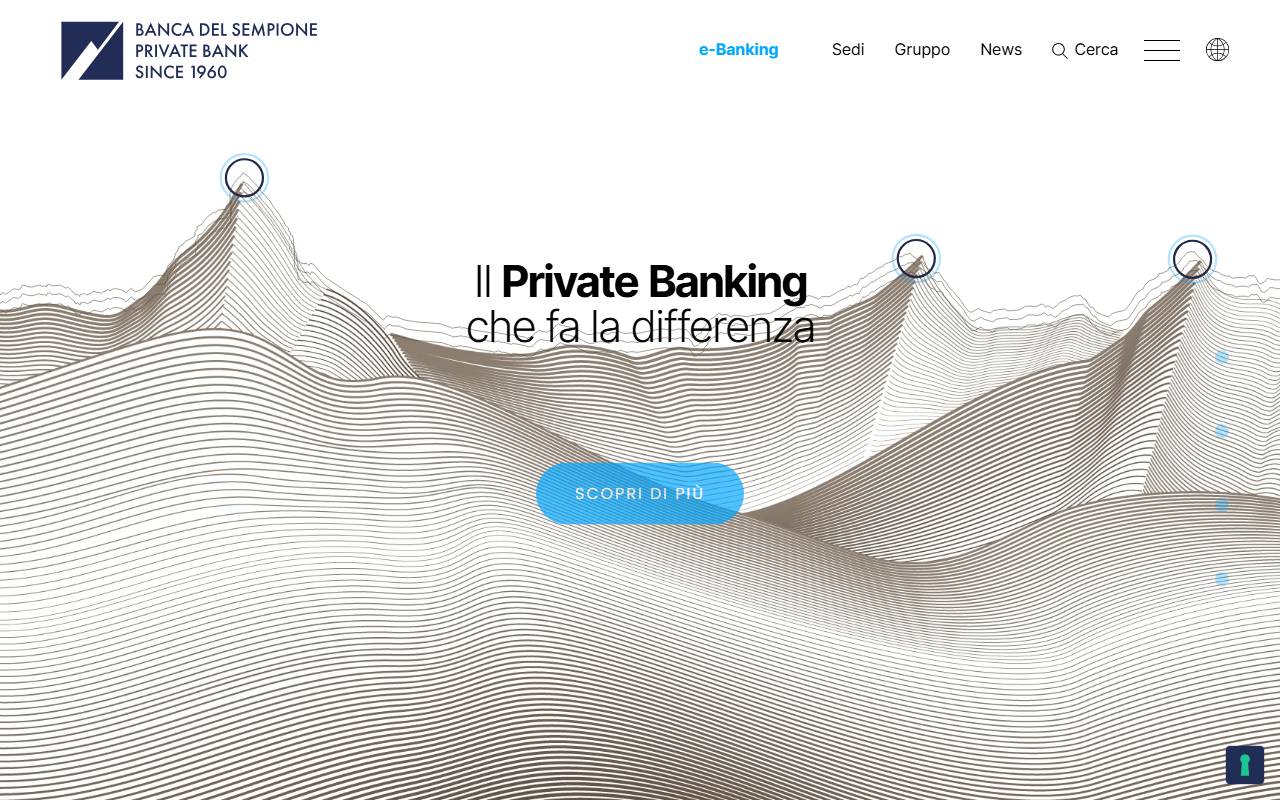 Anteprima del sito: BANCA DEL SEMPIONE SA