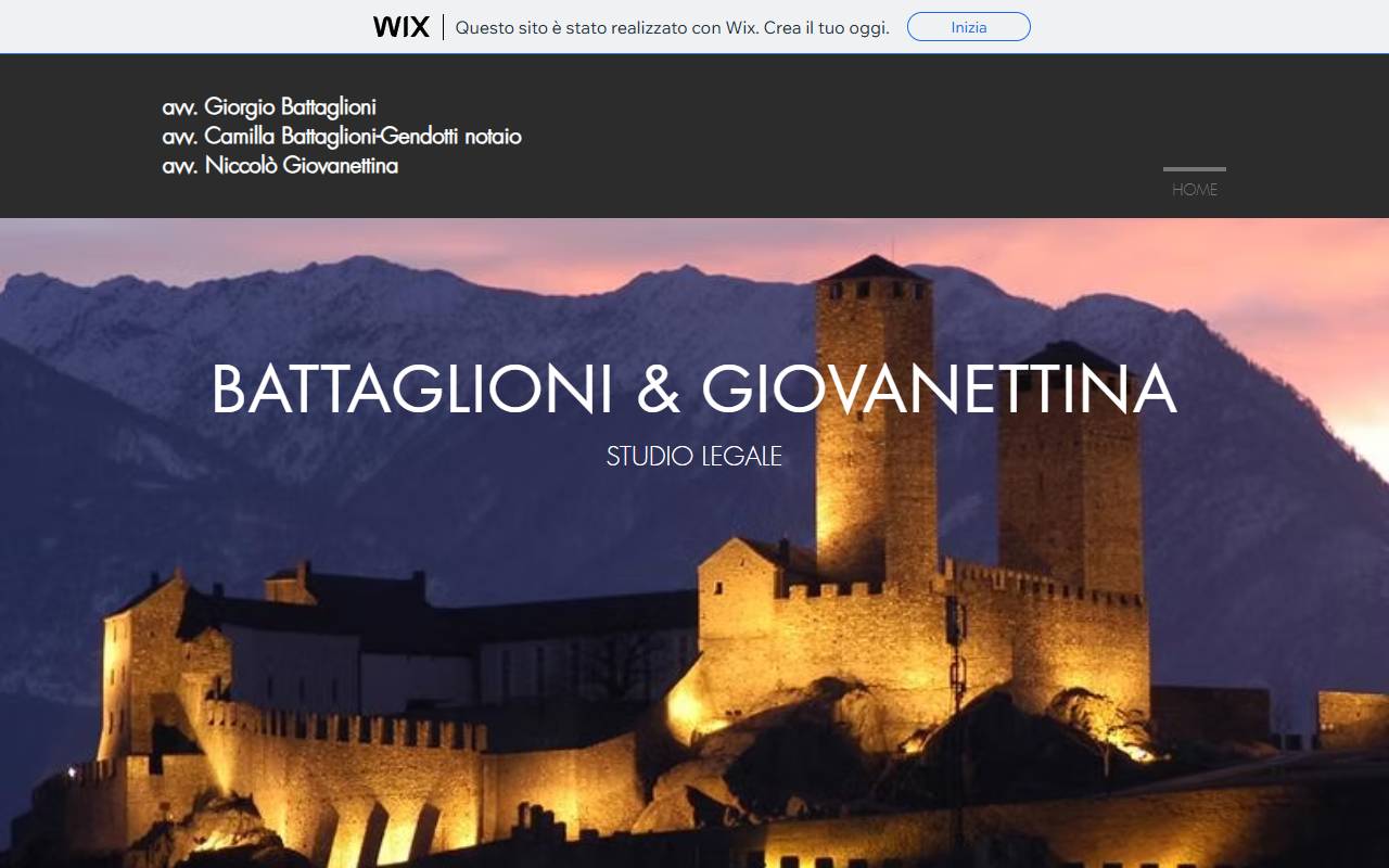 Anteprima del sito: Battaglioni & Giovanettina Studio legale SA