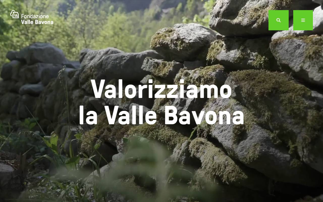 Anteprima del sito: Fondazione Valle Bavona