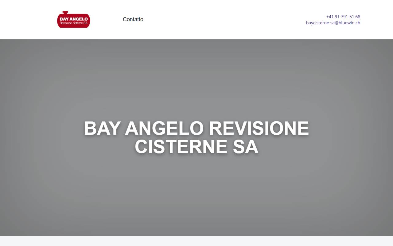 Anteprima del sito: Bay Angelo revisione cisterne SA