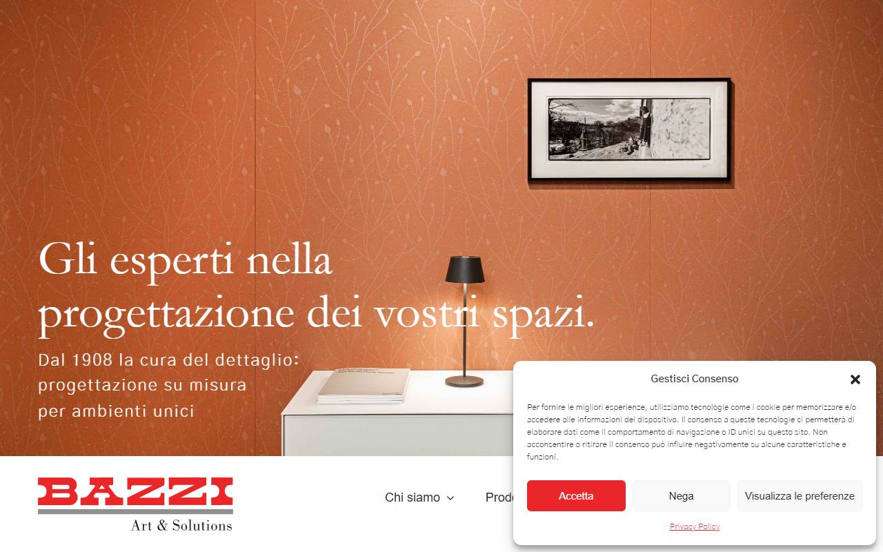 Anteprima del sito: Bazzi Piastrelle SA
