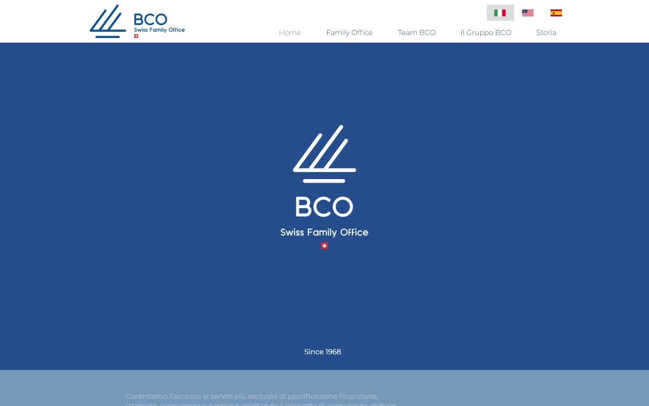 Anteprima del sito: BCO Swiss Family Office SA