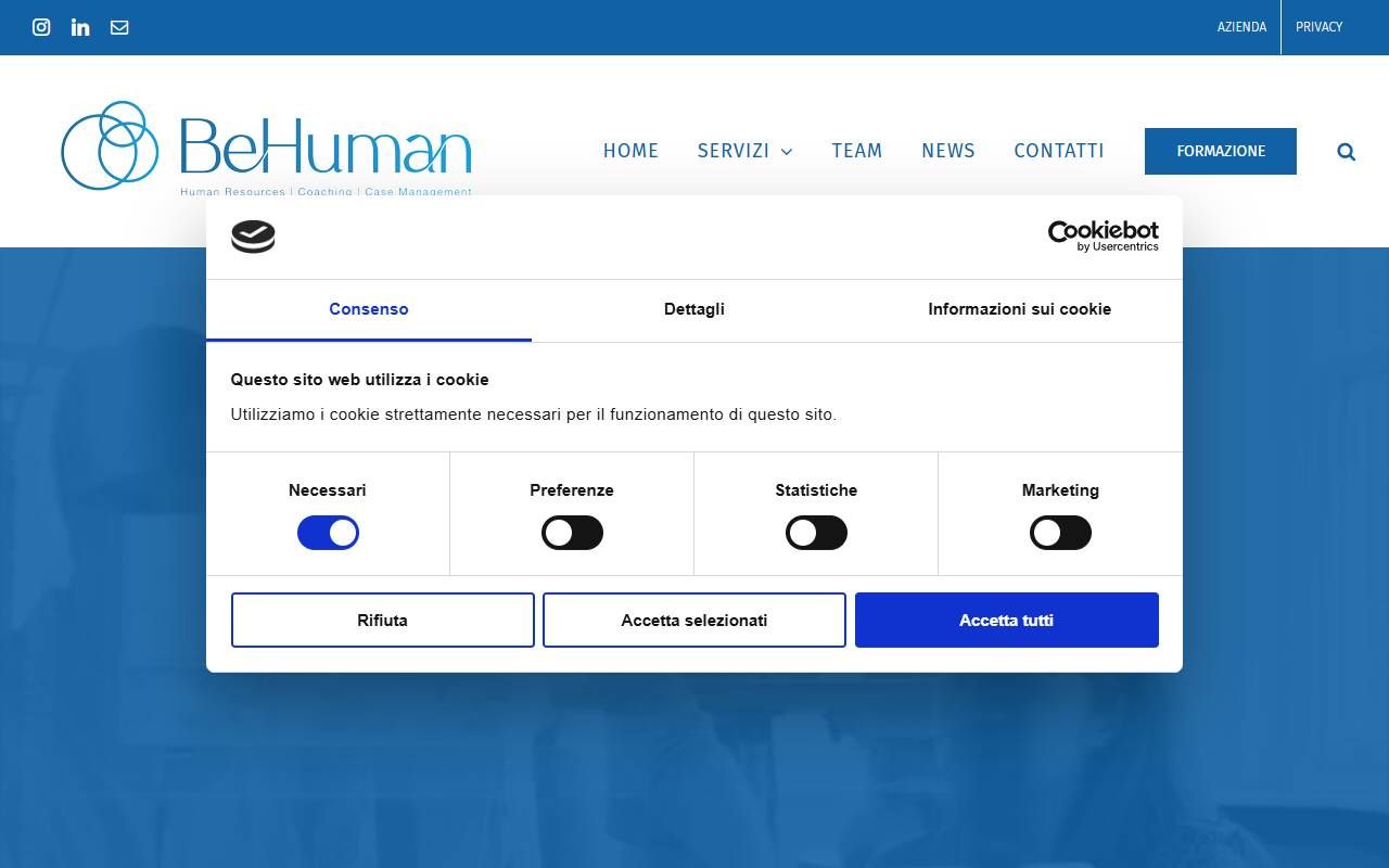 Anteprima del sito: BeHuman HR Consulting GmbH