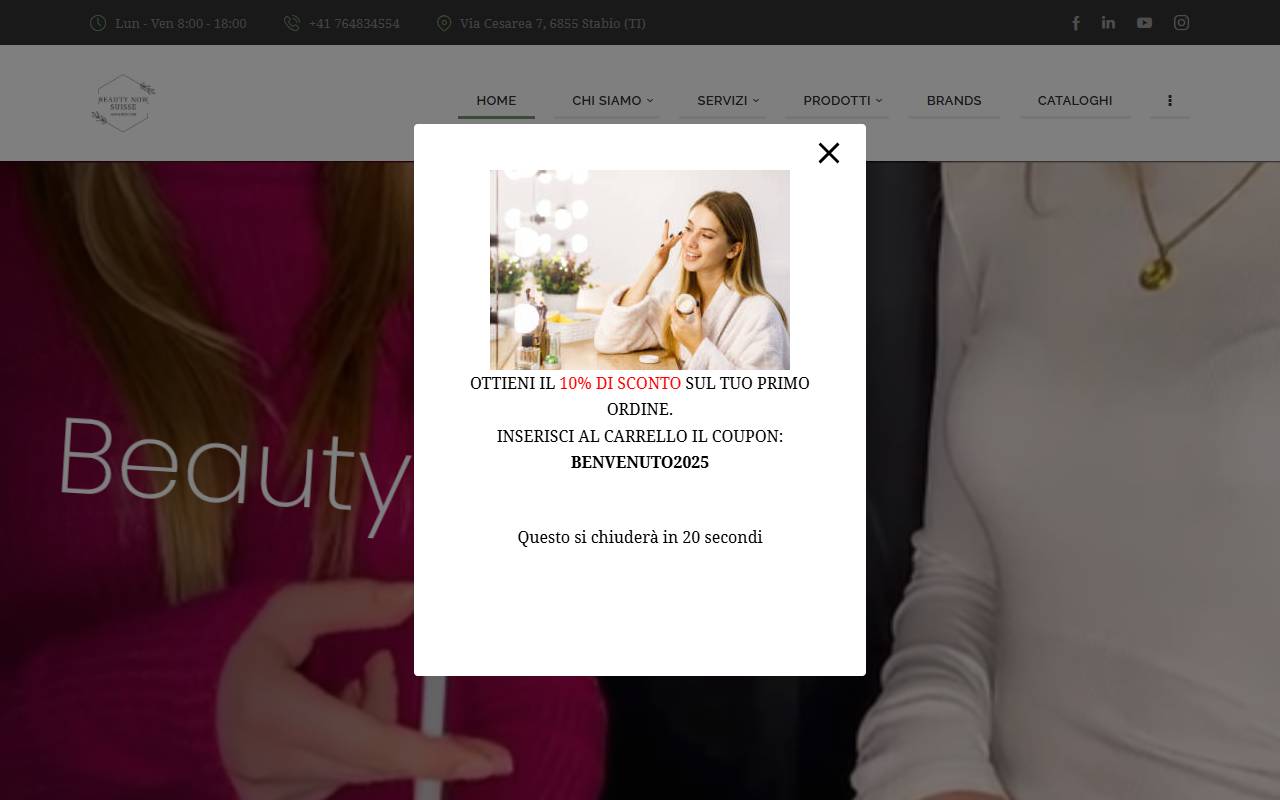 Anteprima del sito: Beauty Now Suisse di Simone Caradonna