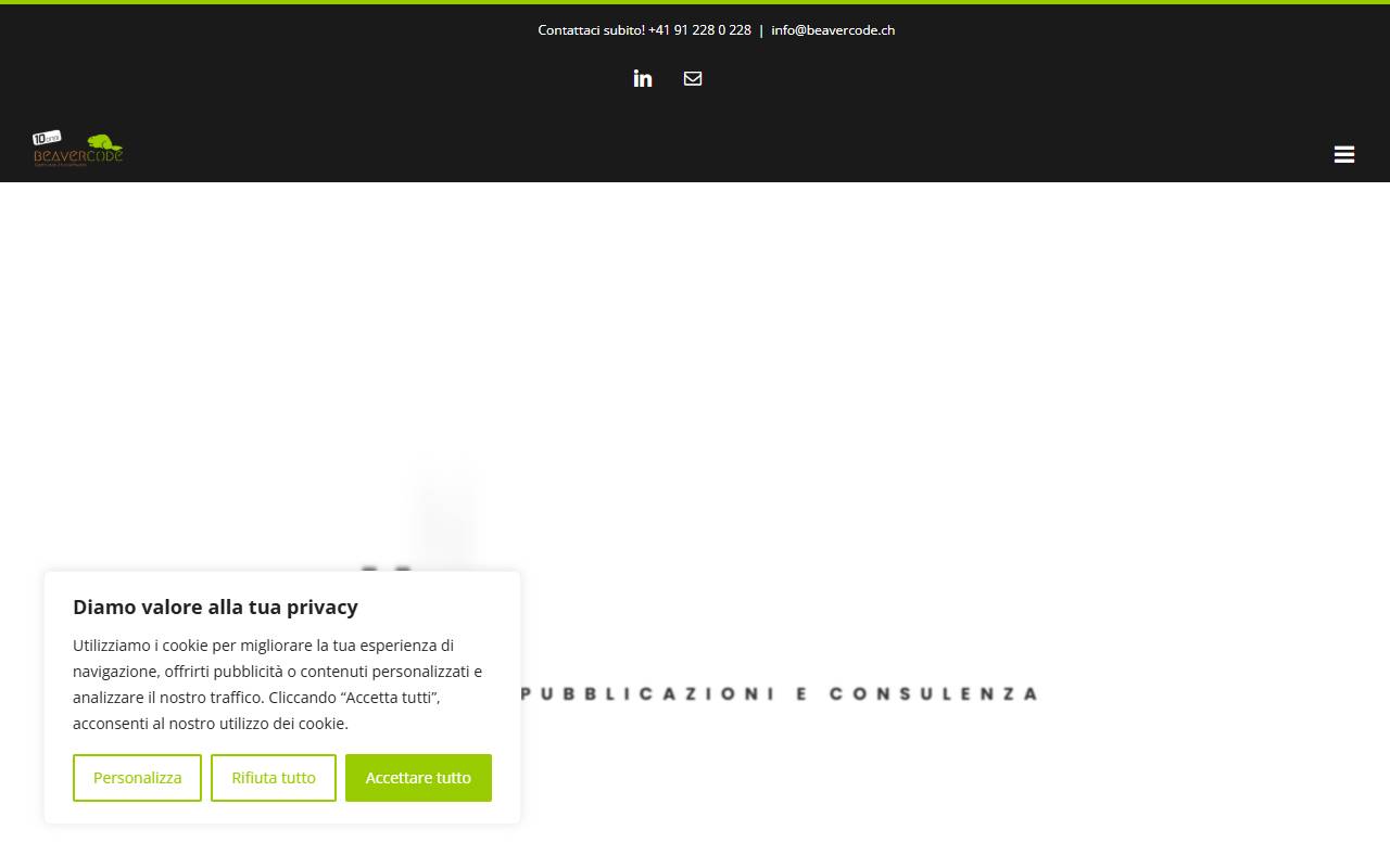 Anteprima del sito: Beavercode SAGL