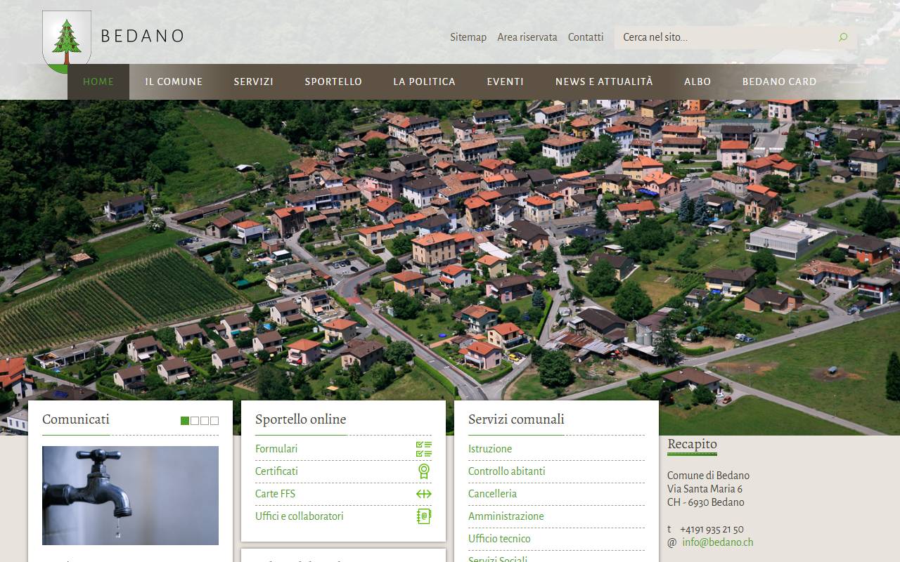 Anteprima del sito: Bedano Real Estate SA