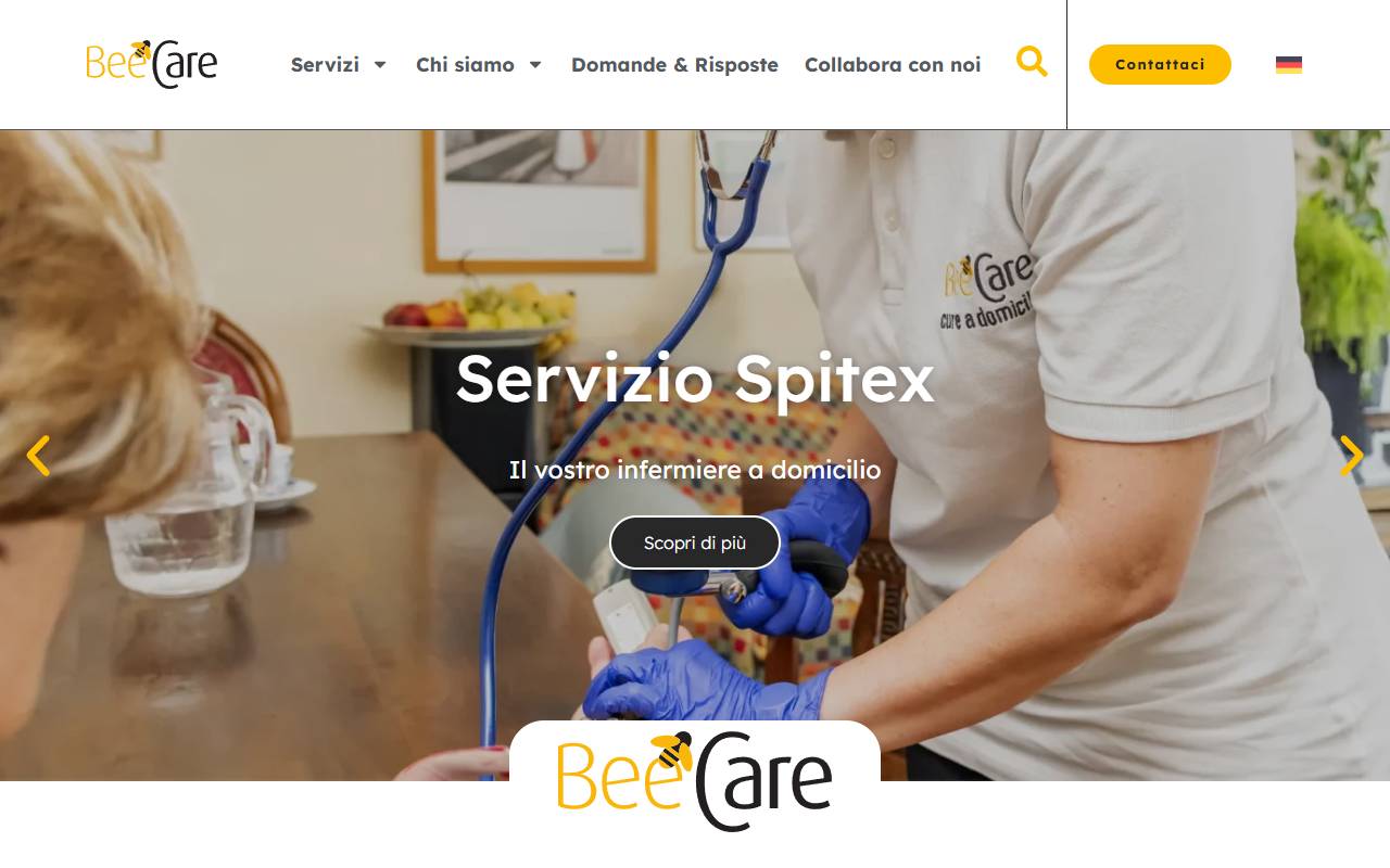 Anteprima del sito: BeeCare assistenza domiciliare SA