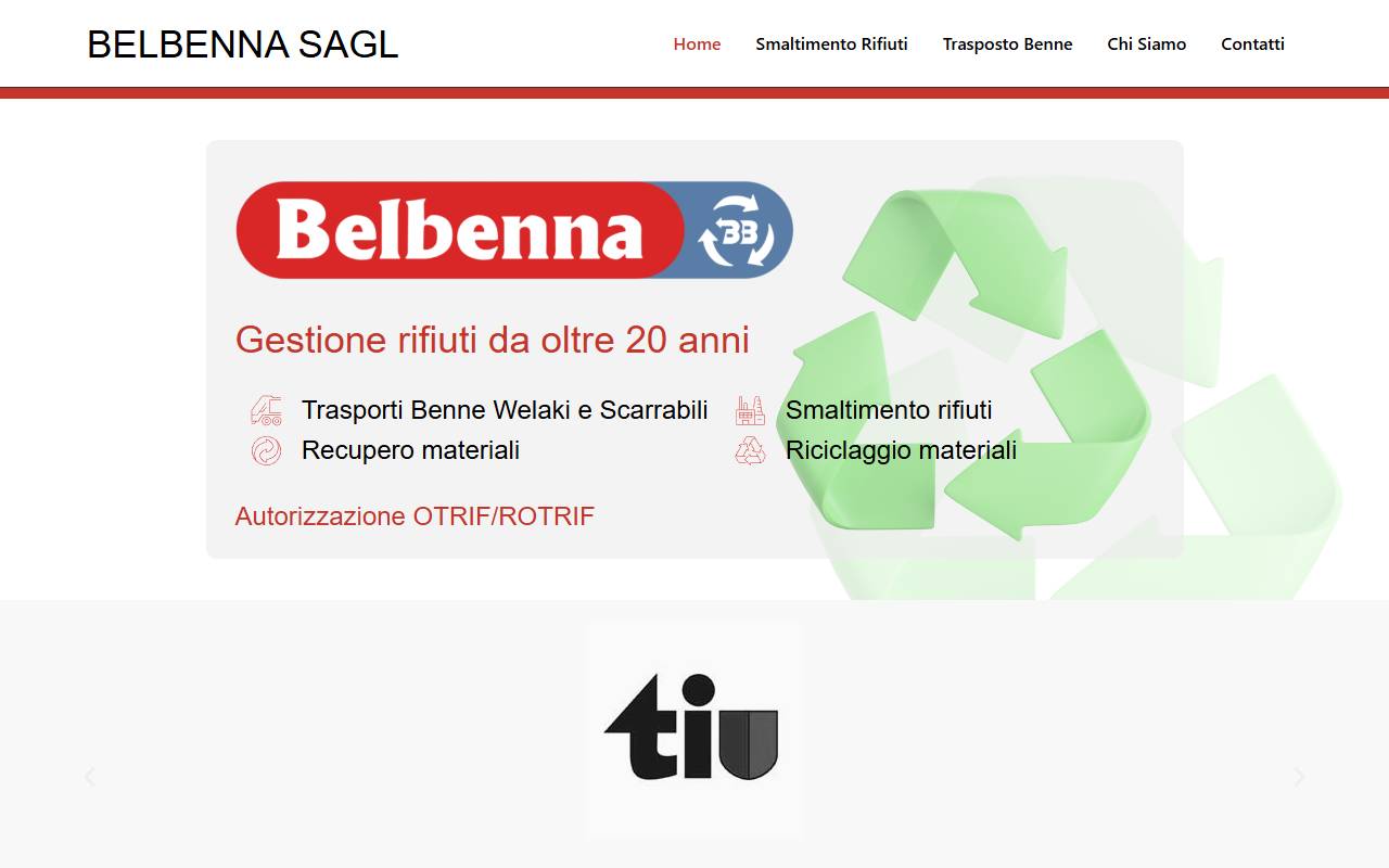 Anteprima del sito: Belbenna Sagl