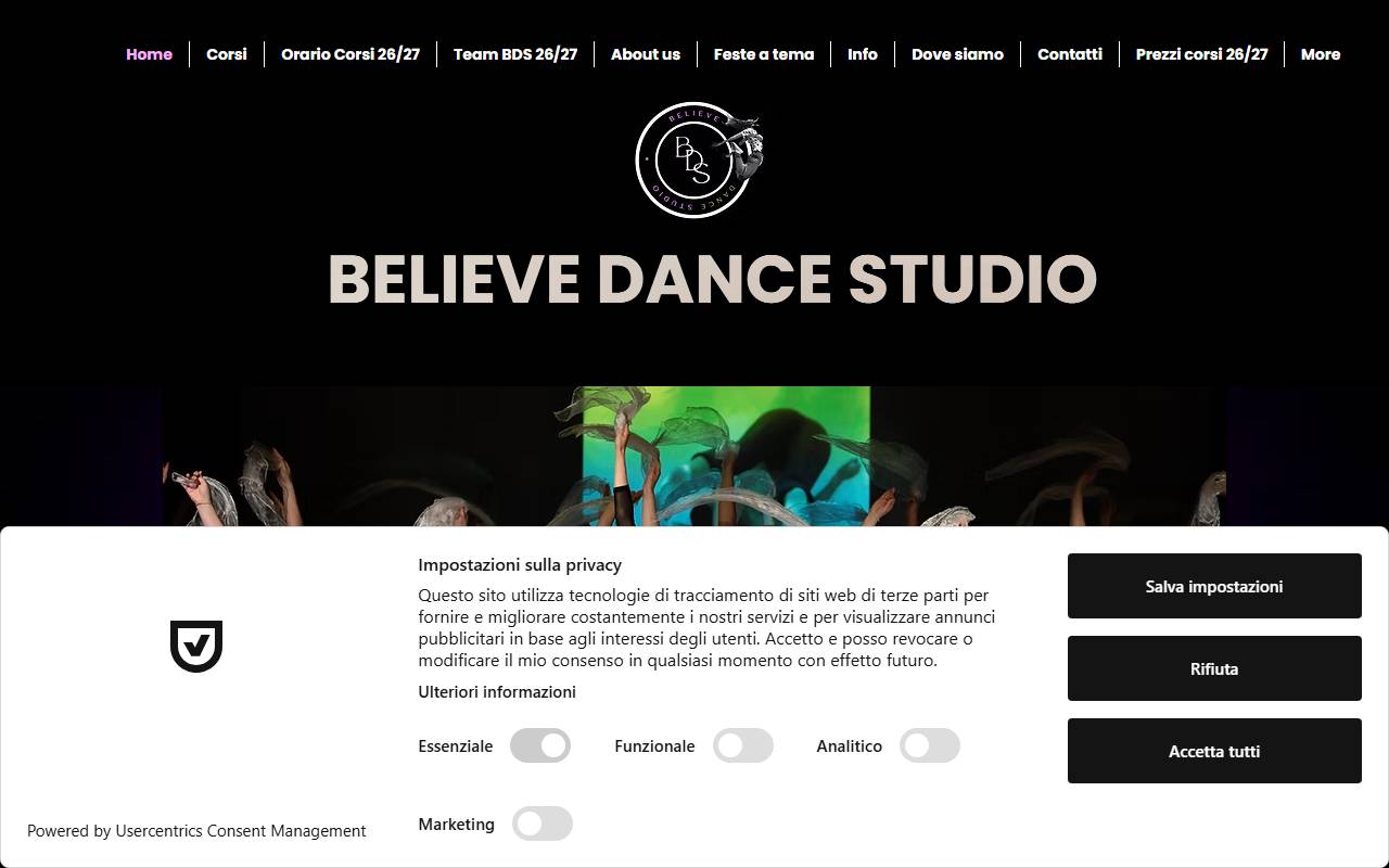 Anteprima del sito: BDS Believe Dance Studio di Arianna Andrea Piepoli
