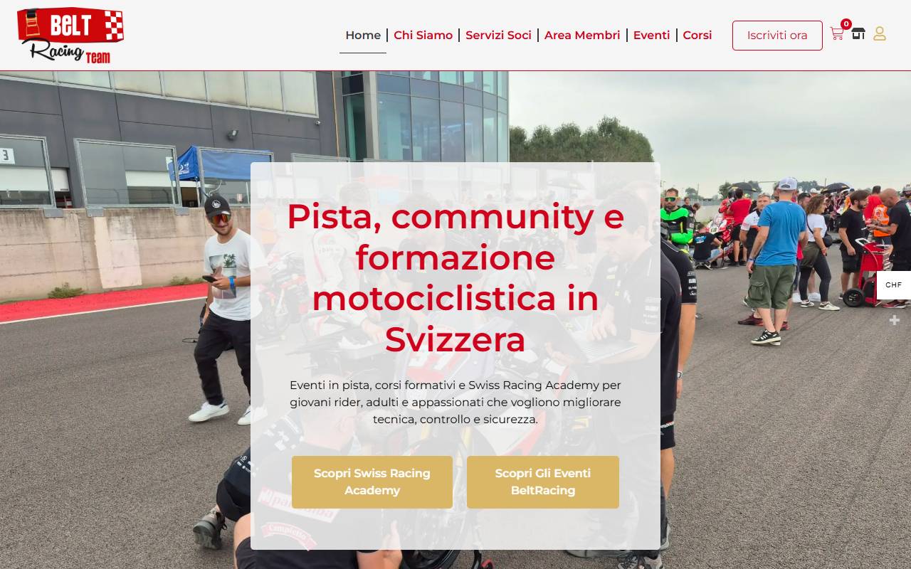 Anteprima del sito: Associazione Belt Racing