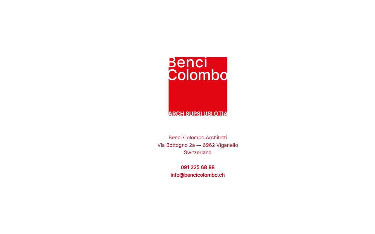 Anteprima del sito: Benci Colombo Architetti SNC
