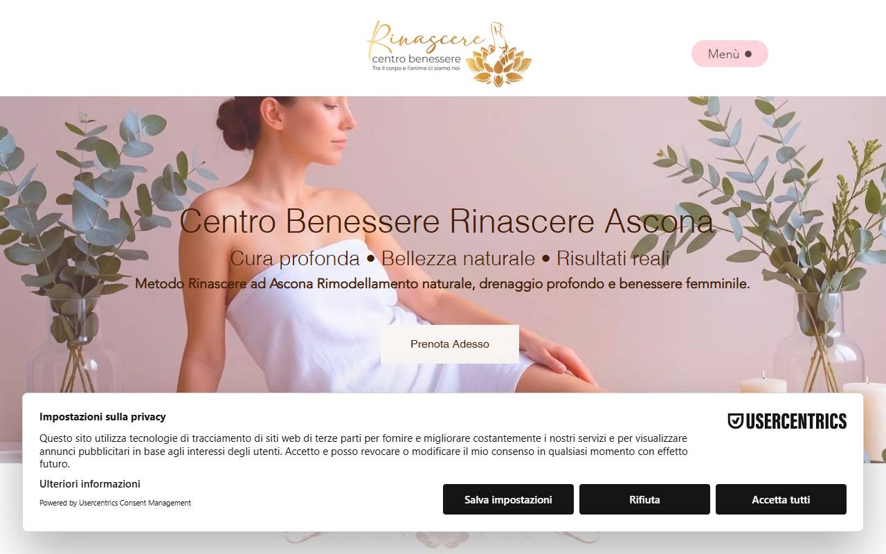 Anteprima del sito: Centro Benessere Rinascere Sagl