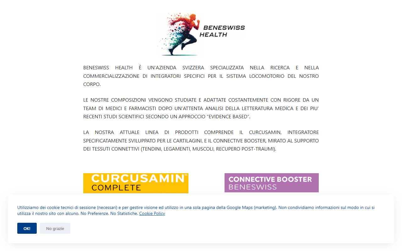 Anteprima del sito: BENESWISS Sagl