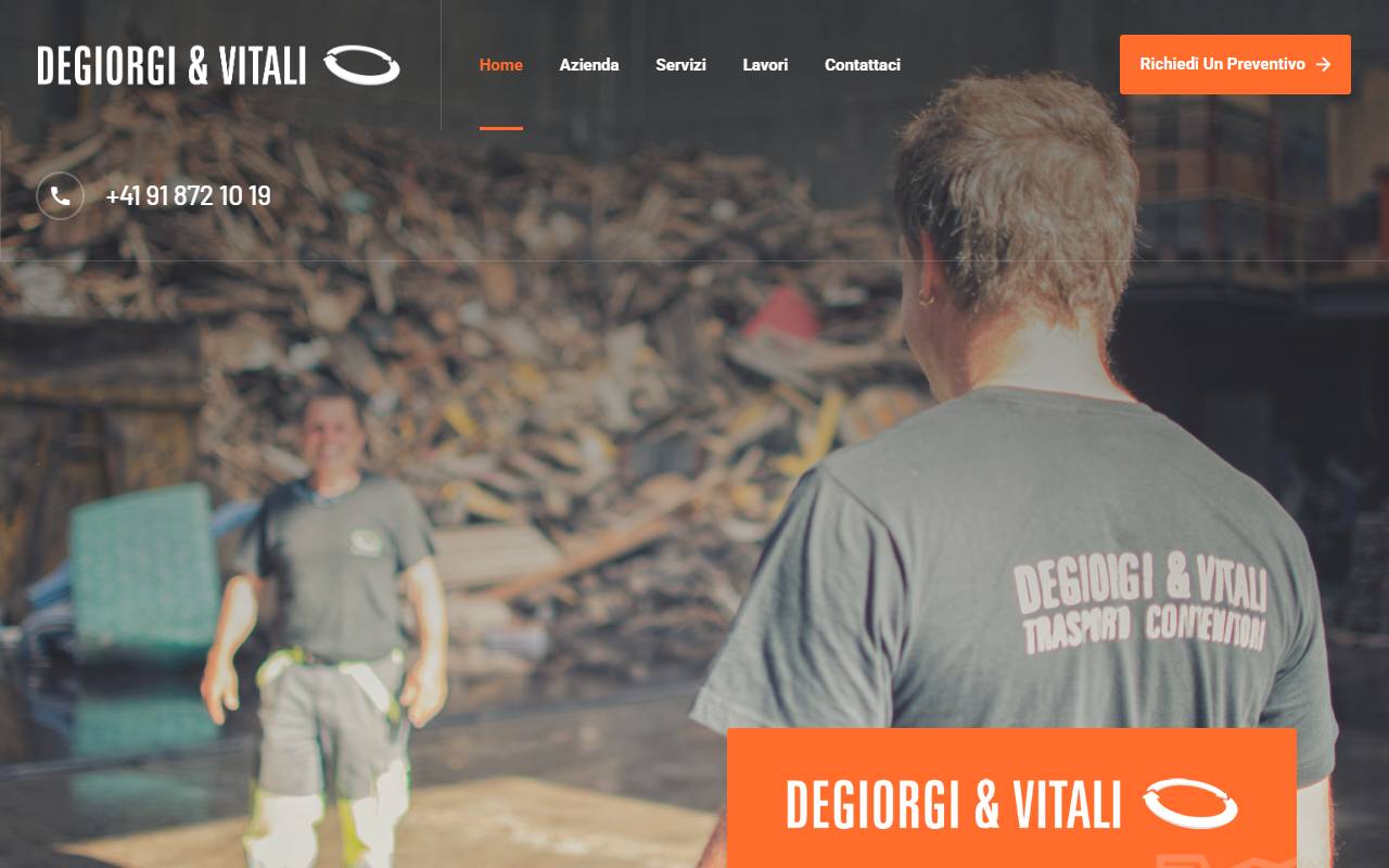 Anteprima del sito: Degiorgi & Vitali Sagl
