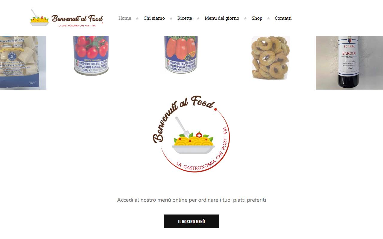 Anteprima del sito: Benvenuti al food Sagl