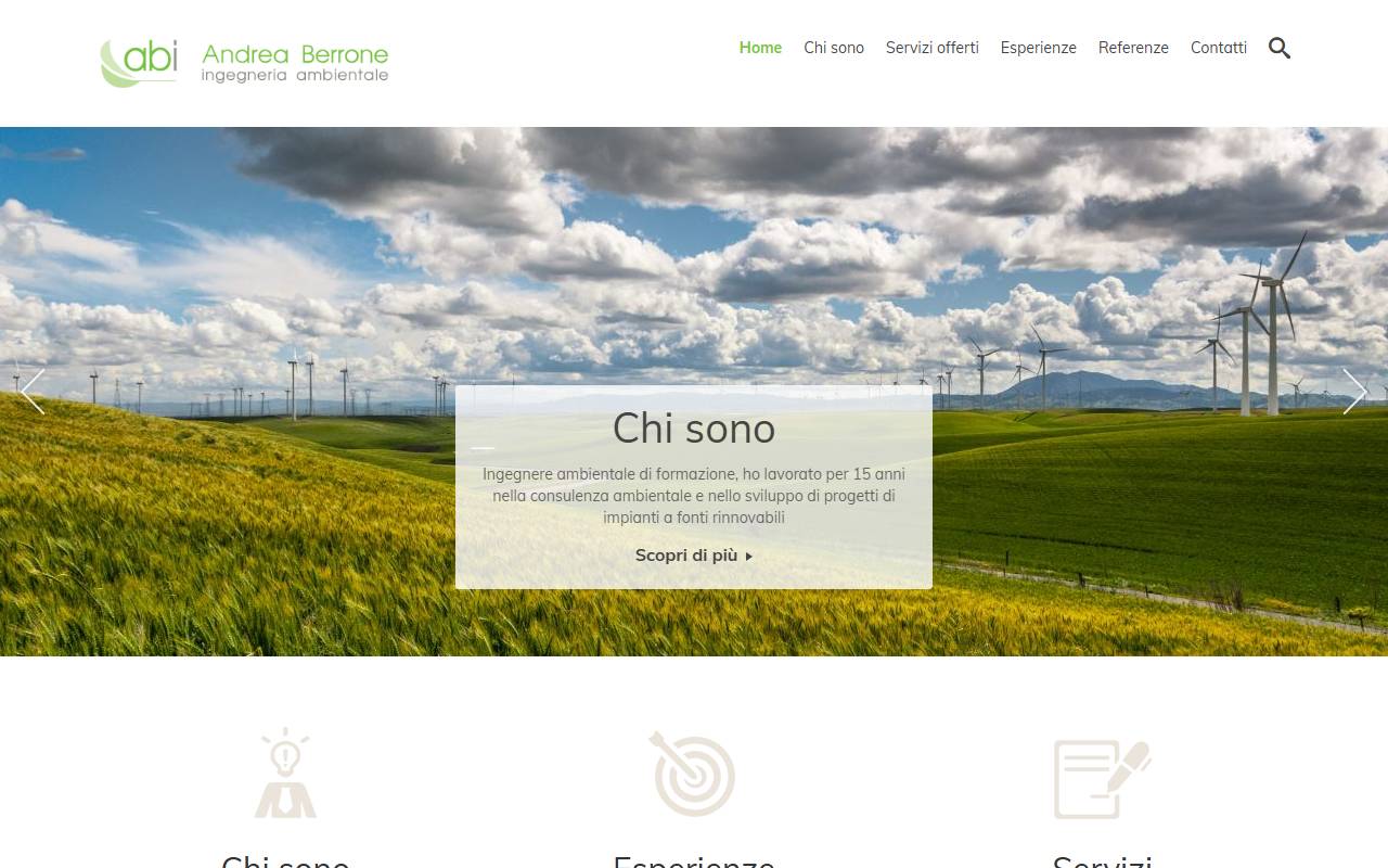 Anteprima del sito: Andrea Berrone ingegneria ambientale