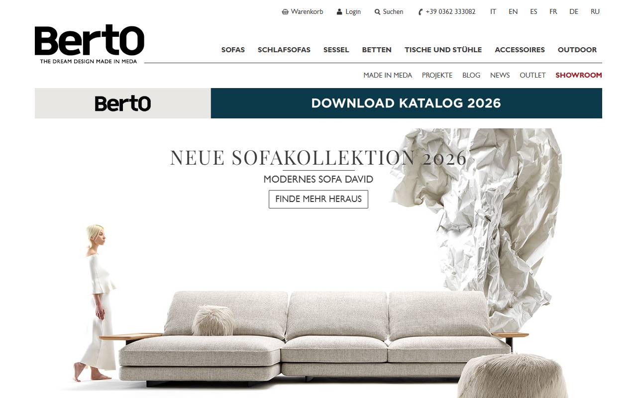Anteprima del sito: Berto Suisse SA