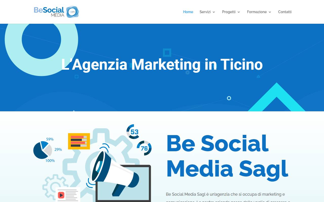 Anteprima del sito: Be Social Media Sagl