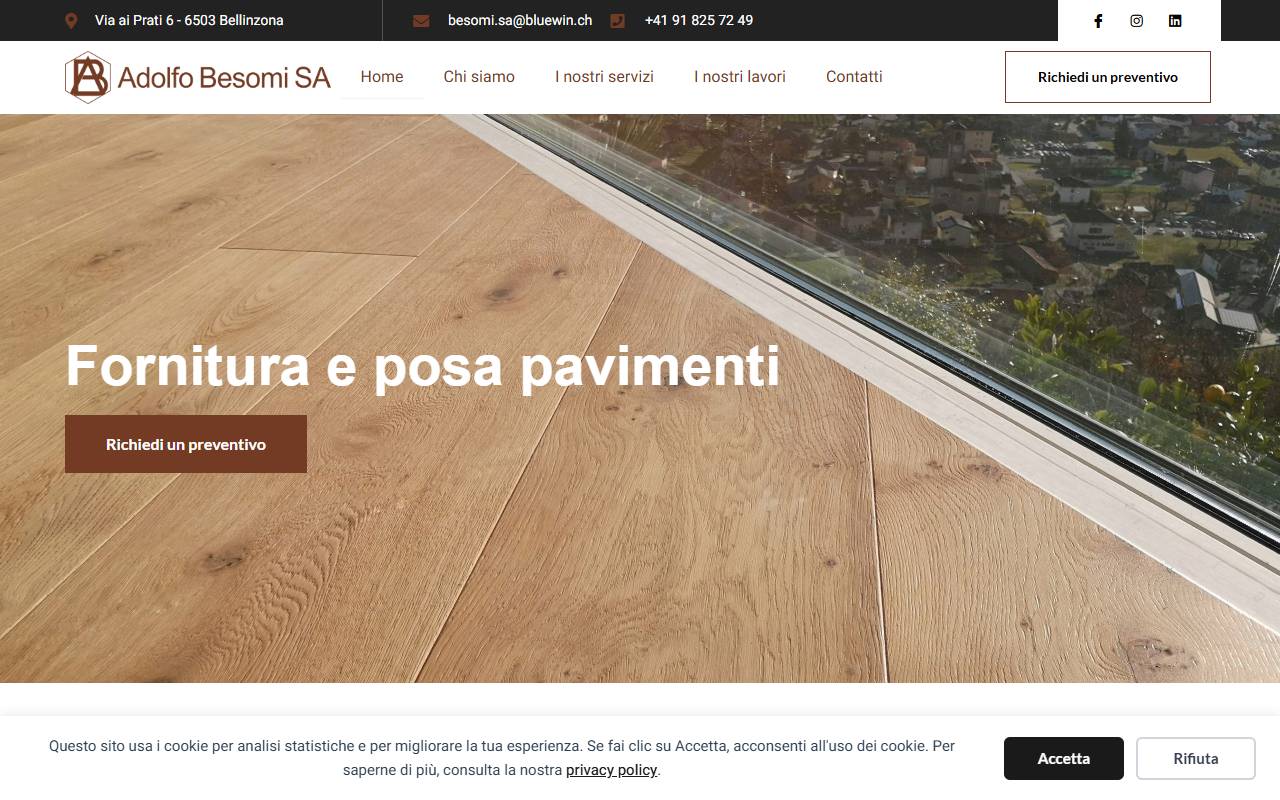 Anteprima del sito: Adolfo Besomi SA