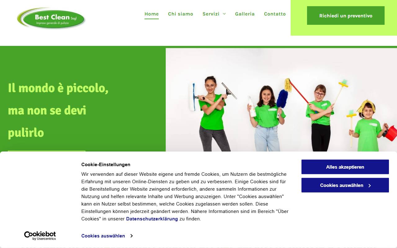Anteprima del sito: Best Clean Sagl