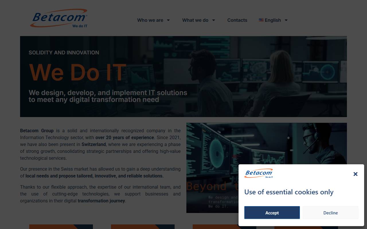 Anteprima del sito: BetacomCH SA