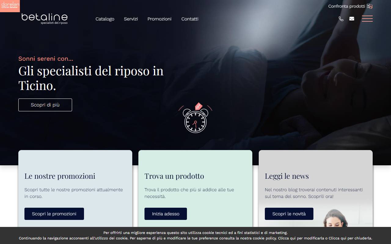 Anteprima del sito: Betaline Sagl