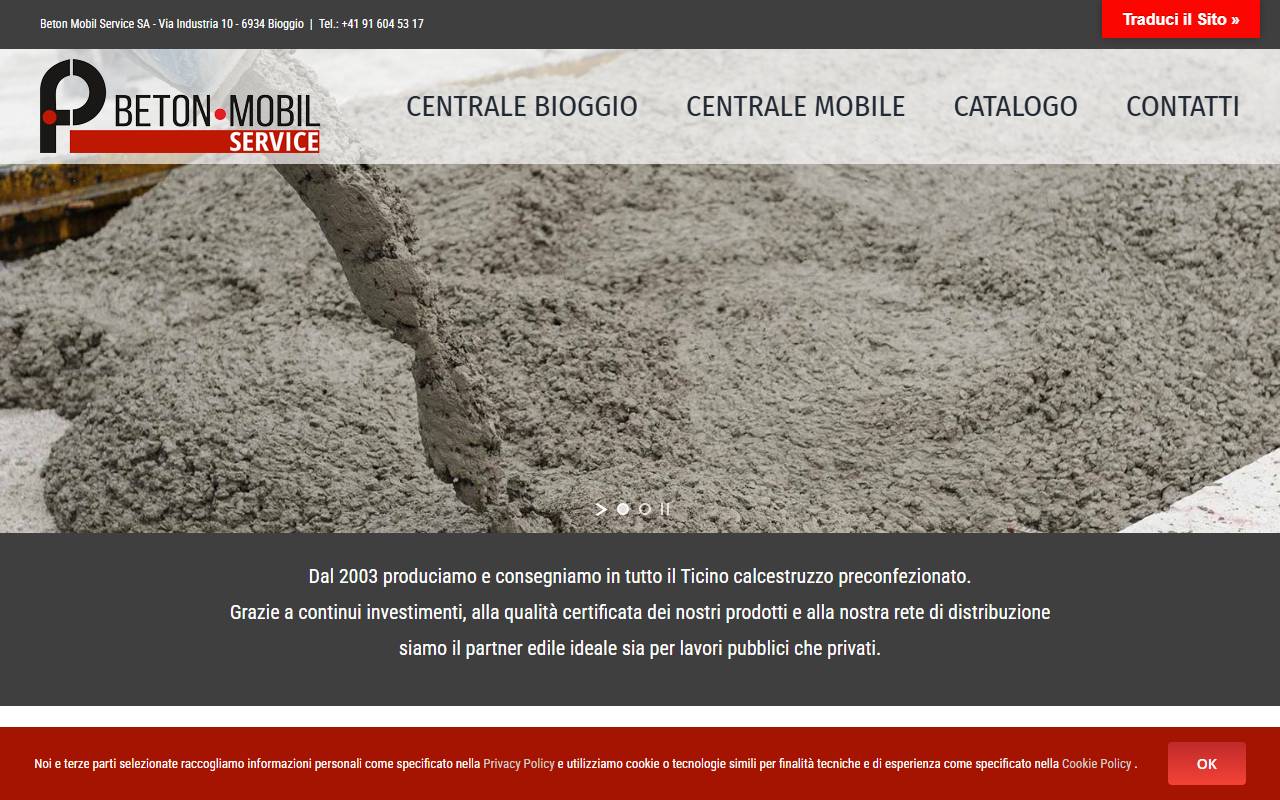 Anteprima del sito: Beton-Mobil-Service SA