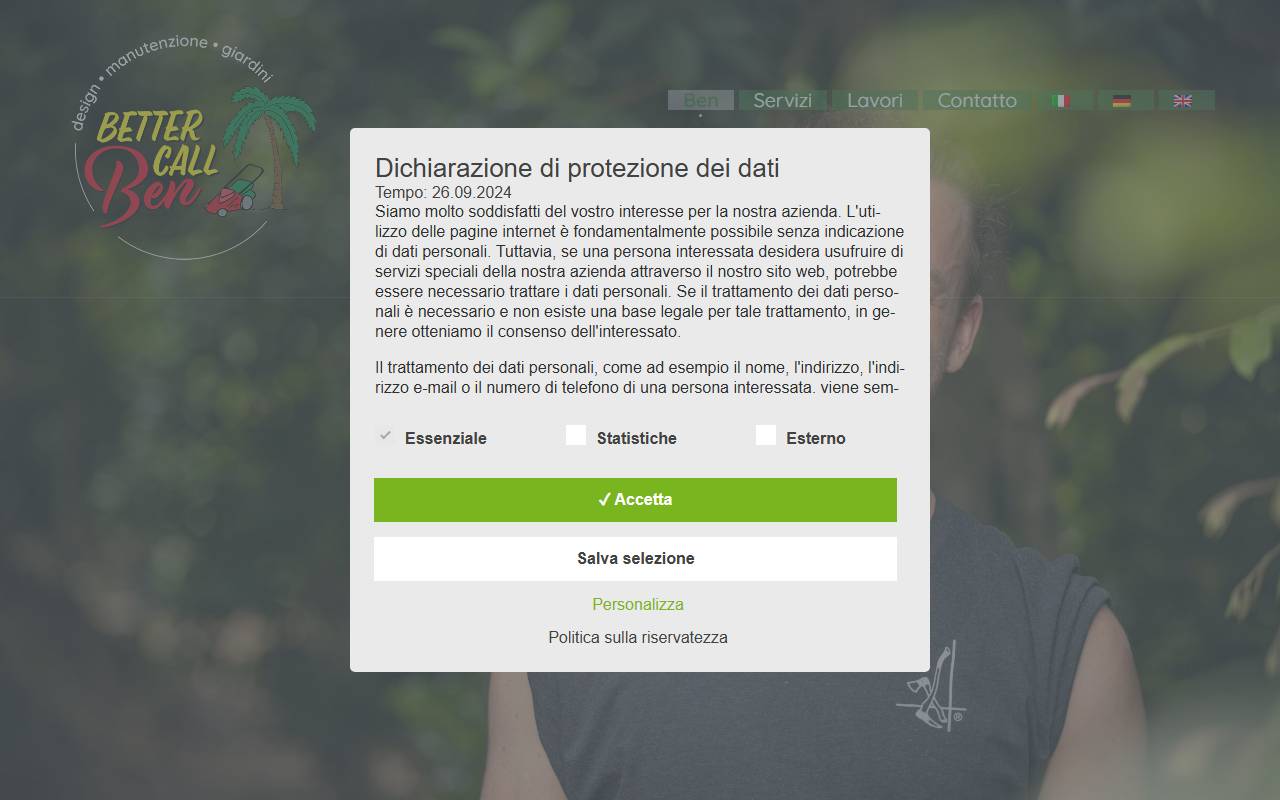 Anteprima del sito: Better call Ben Strobel