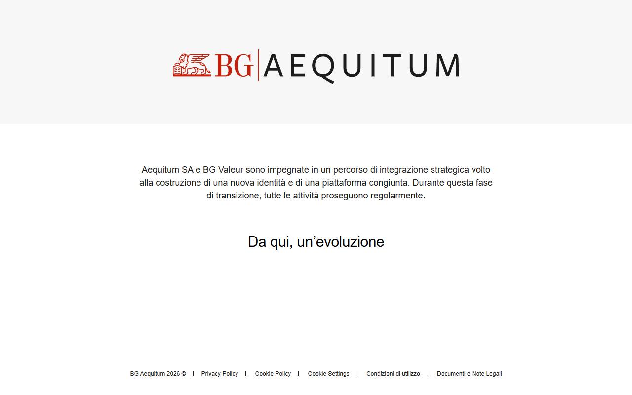 Anteprima del sito: BG Aequitum SA