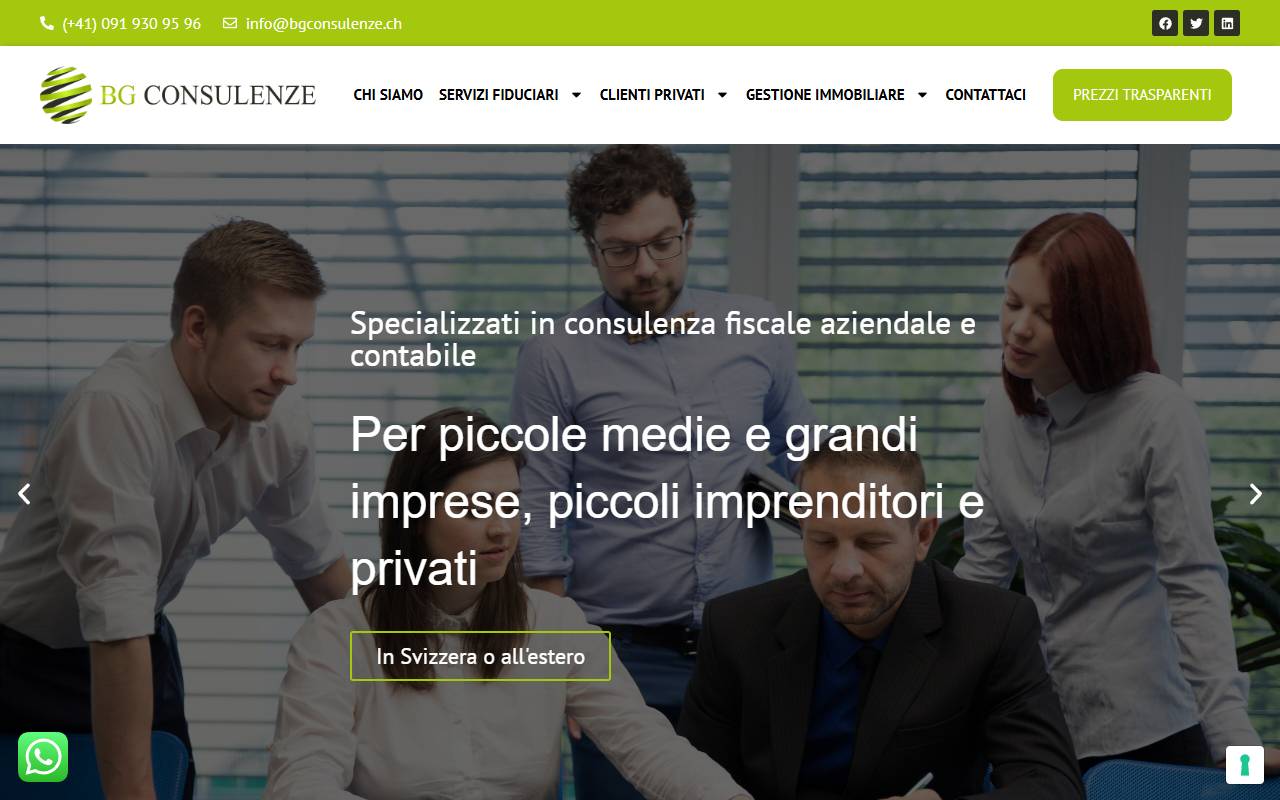 Anteprima del sito: BG Consulenze Sagl