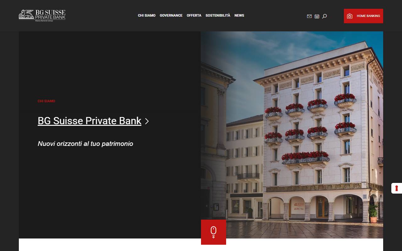 Anteprima del sito: BG (Suisse) Private Bank SA