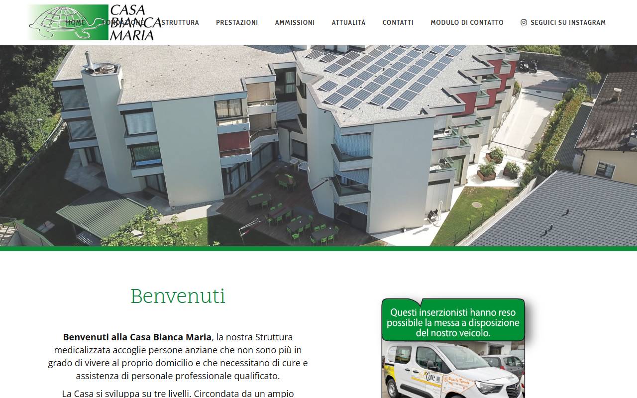 Anteprima del sito: Fondazione Casa Bianca Maria
